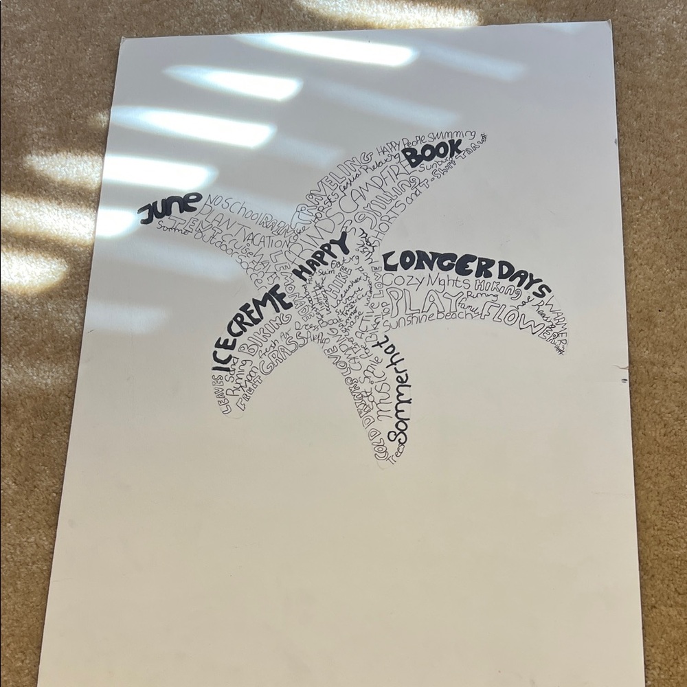 Starfish Word Art Poster